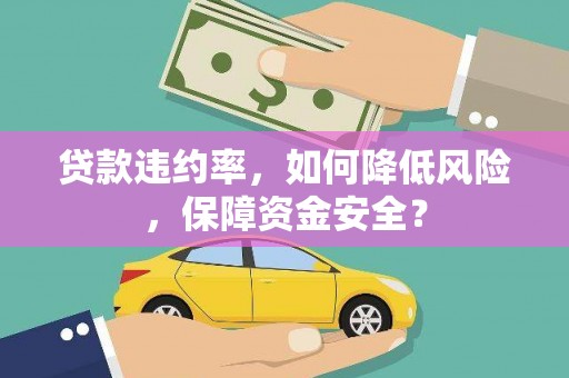易县贷款违约率，如何降低风险，保障资金安全？