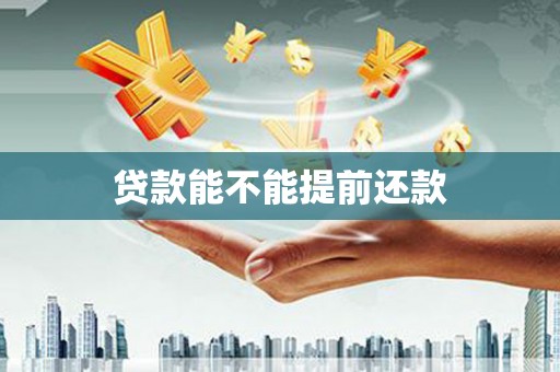 龙安贷款能不能提前还款