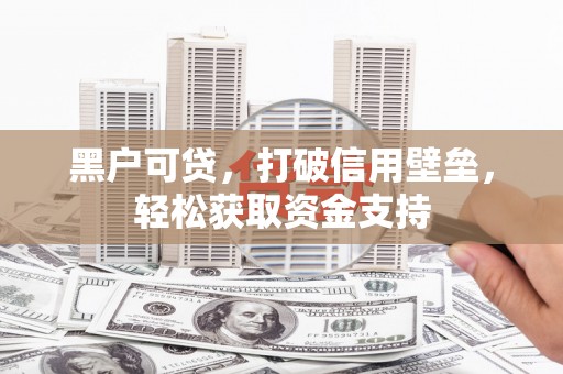 武江黑户可贷，打破信用壁垒，轻松获取资金支持
