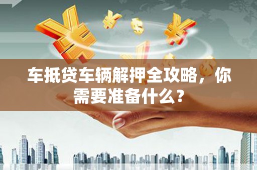 岳普湖车抵贷车辆解押全攻略，你需要准备什么？