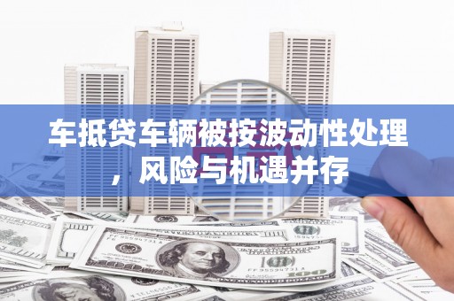 宁县车抵贷车辆被按波动性处理，风险与机遇并存