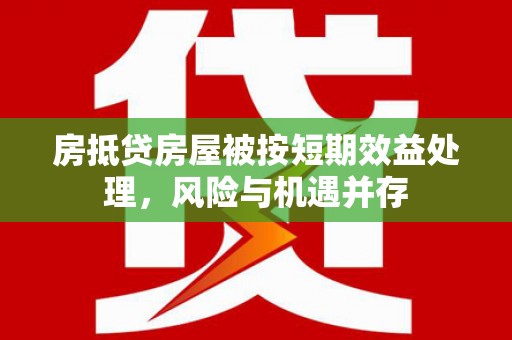 南岔房抵贷房屋被按短期效益处理，风险与机遇并存