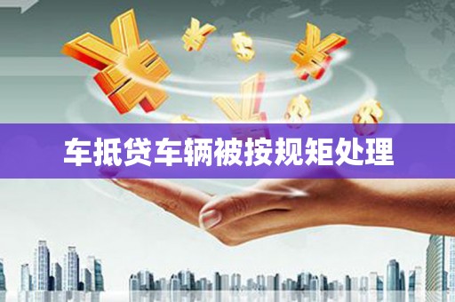 金普新区车抵贷车辆被按规矩处理