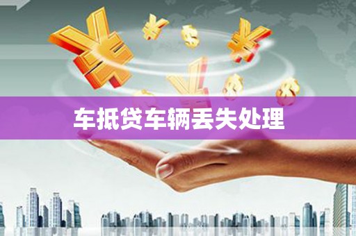 安康车抵贷车辆丢失处理
