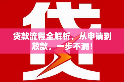 滨州贷款流程全解析，从申请到放款，一步不漏！