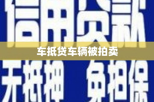 都江堰车抵贷车辆被拍卖