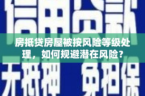 新洲房抵贷房屋被按风险等级处理，如何规避潜在风险？