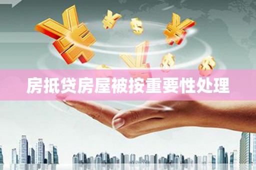 谢家集房抵贷房屋被按重要性处理