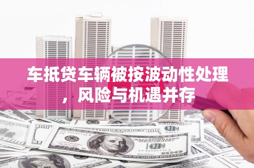 罗城车抵贷车辆被按波动性处理，风险与机遇并存