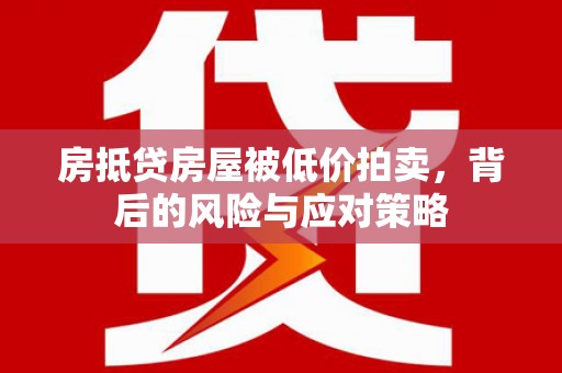 东西湖房抵贷房屋被低价拍卖，背后的风险与应对策略