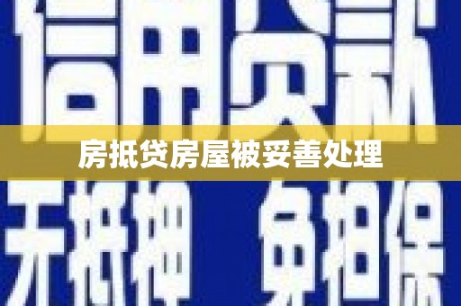 叶县房抵贷房屋被妥善处理