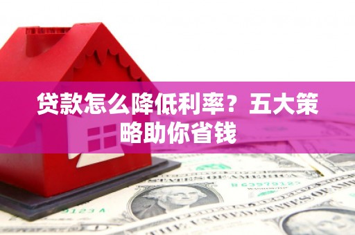 叶县贷款怎么降低利率？五大策略助你省钱
