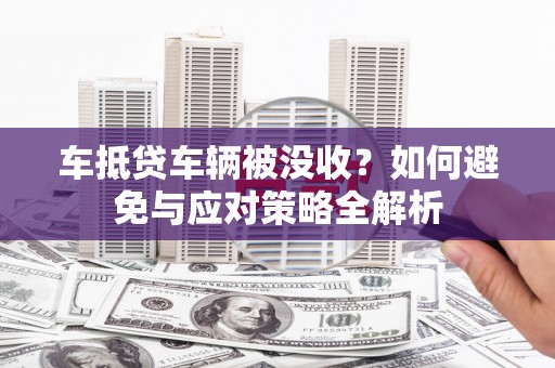 昭平车抵贷车辆被没收？如何避免与应对策略全解析