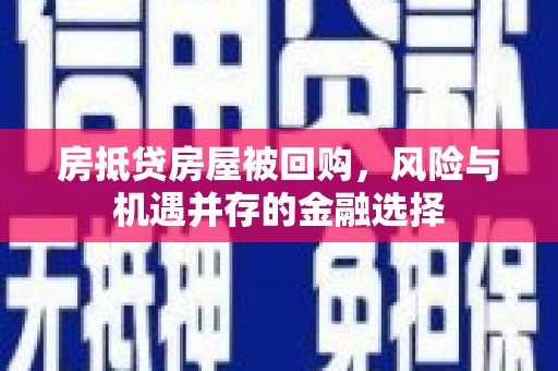 米脂房抵贷房屋被回购，风险与机遇并存的金融选择