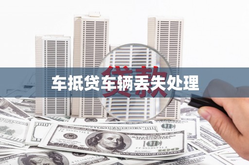谷城车抵贷车辆丢失处理