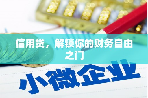 谢家集信用贷，解锁你的财务自由之门