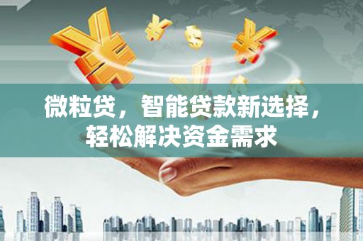 朗县微粒贷，智能贷款新选择，轻松解决资金需求