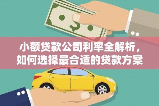 鹿港小额贷款公司利率全解析，如何选择最合适的贷款方案