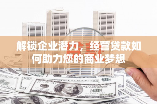 大荔解锁企业潜力，经营贷款如何助力您的商业梦想