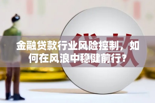 杉林金融贷款行业风险控制，如何在风浪中稳健前行？