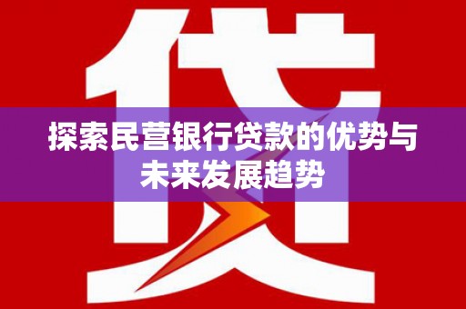 天山探索民营银行贷款的优势与未来发展趋势