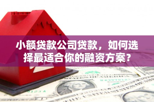 平武小额贷款公司贷款，如何选择最适合你的融资方案？