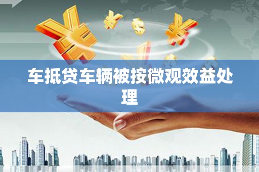 竹东车抵贷车辆被按微观效益处理