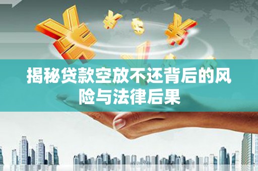 大田揭秘贷款空放不还背后的风险与法律后果