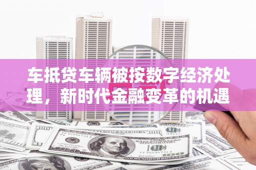 新建车抵贷车辆被按数字经济处理，新时代金融变革的机遇与挑战