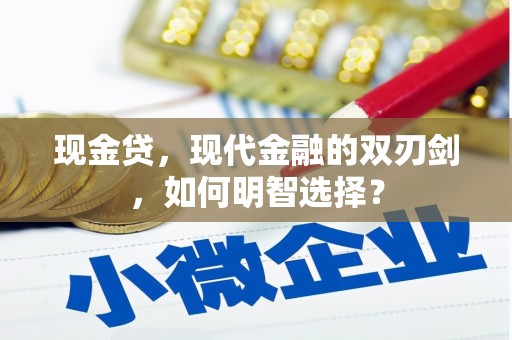 菏泽现金贷，现代金融的双刃剑，如何明智选择？