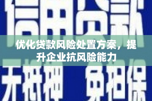 岳阳楼优化贷款风险处置方案，提升企业抗风险能力