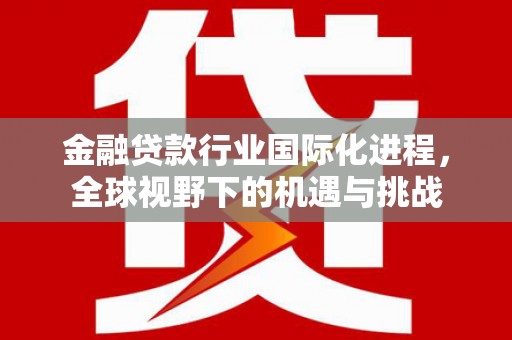 谯城金融贷款行业国际化进程，全球视野下的机遇与挑战