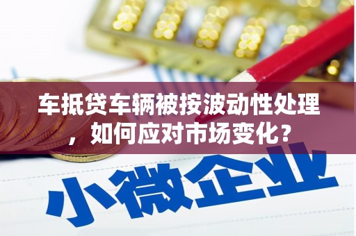 海宁车抵贷车辆被按波动性处理，如何应对市场变化？