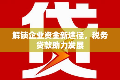 峨边解锁企业资金新途径，税务贷款助力发展