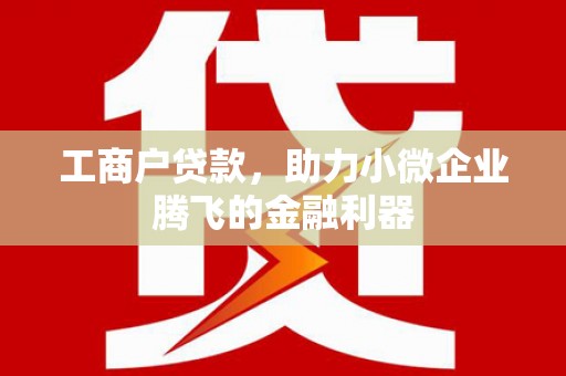修武工商户贷款，助力小微企业腾飞的金融利器