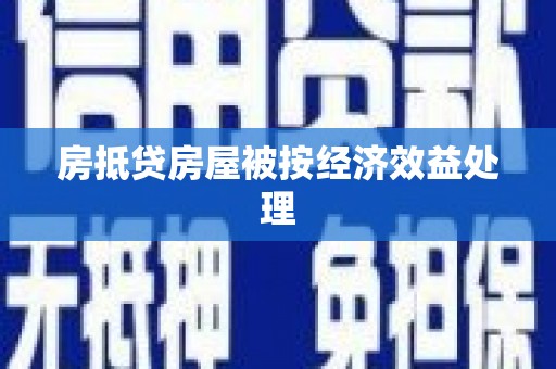益阳房抵贷房屋被按经济效益处理