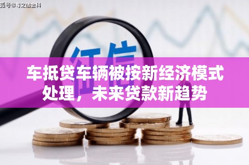 麻栗坡车抵贷车辆被按新经济模式处理，未来贷款新趋势