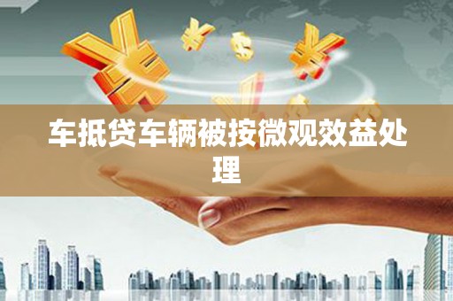 河南车抵贷车辆被按微观效益处理