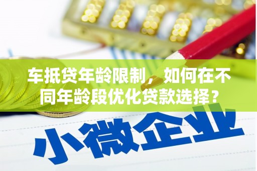 河南车抵贷年龄限制，如何在不同年龄段优化贷款选择？