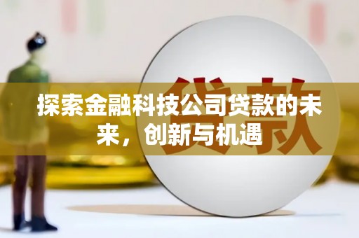 易门探索金融科技公司贷款的未来，创新与机遇