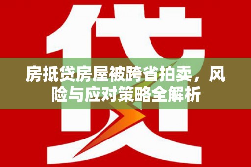 盐源房抵贷房屋被跨省拍卖，风险与应对策略全解析