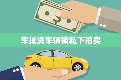 盐源车抵贷车辆被私下拍卖