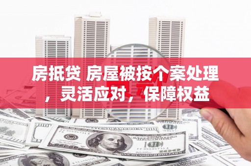 大堂房抵贷 房屋被按个案处理，灵活应对，保障权益