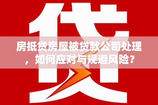 钟祥房抵贷房屋被贷款公司处理，如何应对与规避风险？