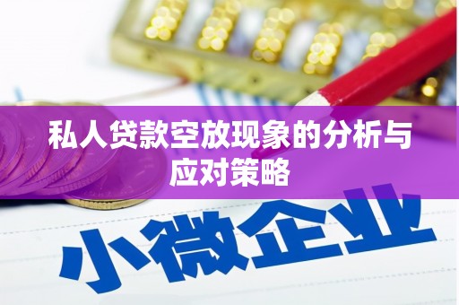 新兴私人贷款空放现象的分析与应对策略