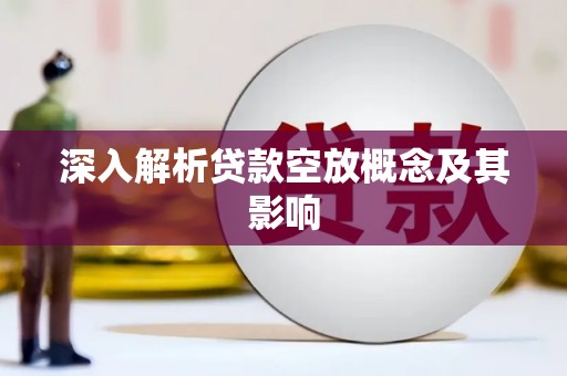 枞阳深入解析贷款空放概念及其影响