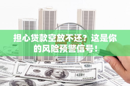 枞阳担心贷款空放不还？这是你的风险预警信号！
