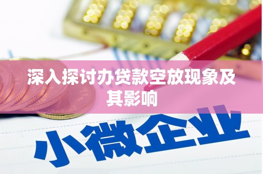 陈仓深入探讨办贷款空放现象及其影响